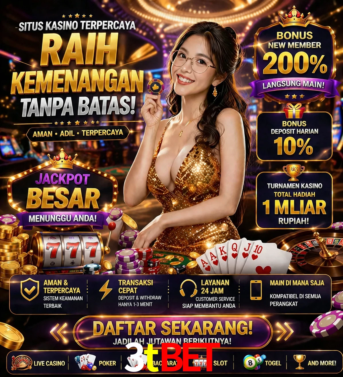 Roleta e blackjack 3tbet