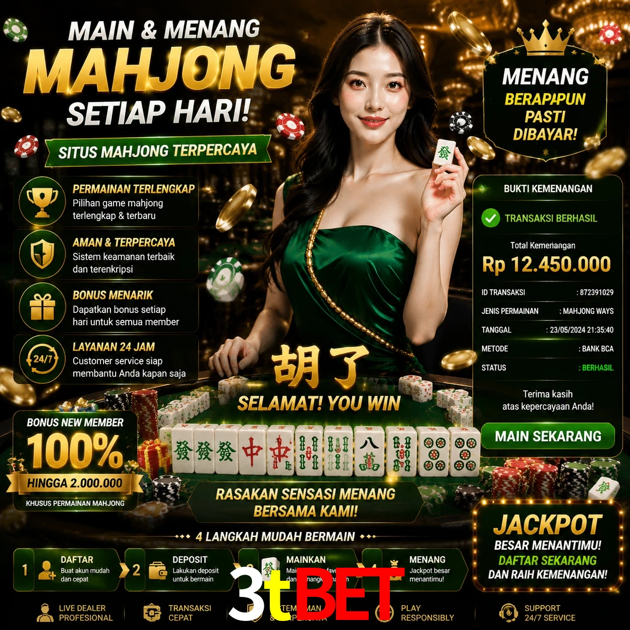 Ganhar e sacar na 3tbet